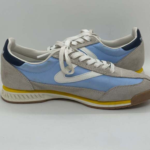 Tretorn Rawlins 2.0 Miami Blue Suede Textile Lace-up Rubber Sole Sneakers - Picture 5 of 15